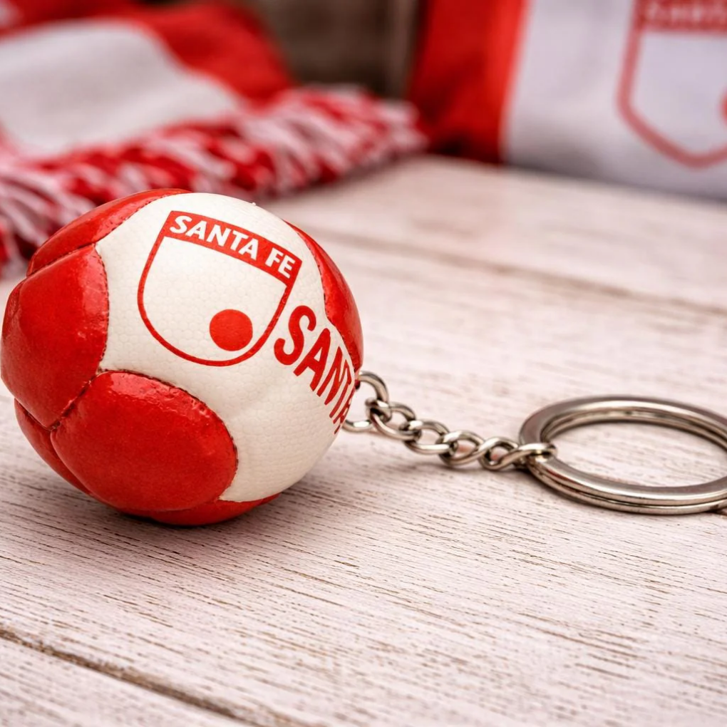 Santa Fe Soccer Ball Keychain Handmade