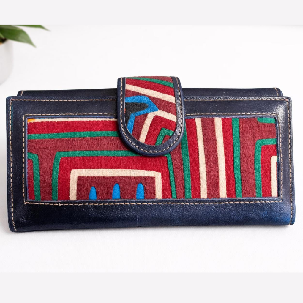 Handmade Leather Mola Wallet for Women