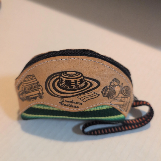 Handmade Colombian Textile Coin Pouch | Artisan Fabric Wallet, Women’s Cultural Zipper Pouch Gift