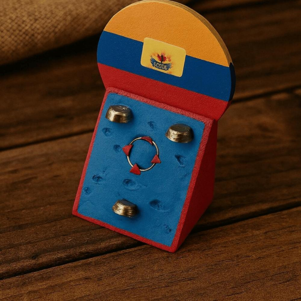 Mini Colombian Tejo Game – Handmade Folk Art Desk Decor
