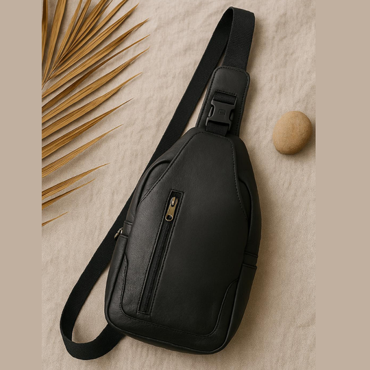 Handmade Leather Crossbody Bag – Vintage Men&