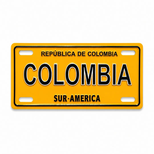 Colombian License Plate Magnet  Mini Fridge Magnet | Republica de Colombia Souvenir