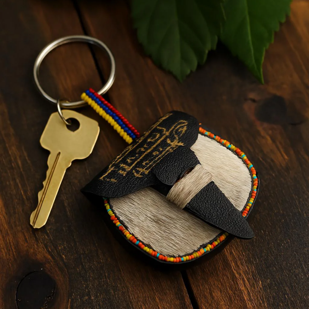 Handmade Leather Colombian Carriel Keychain – Mini Coin Purse, Colombia que Linda Eres