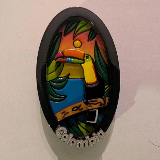 3D Colombian Refrigerator Magnet | Handmade Wood Fridge Decor Co025