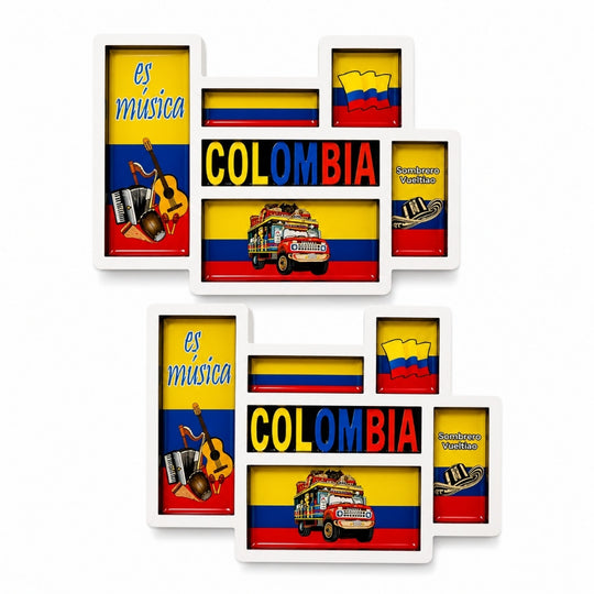 Colombia “Es Música” Fridge Magnet 7×4 cm | Handmade Resin &amp; MDF Magnet