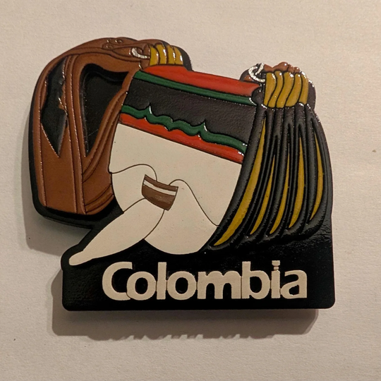 Colombia Hat &amp; Bag Magnet – MDF Fridge Magnet