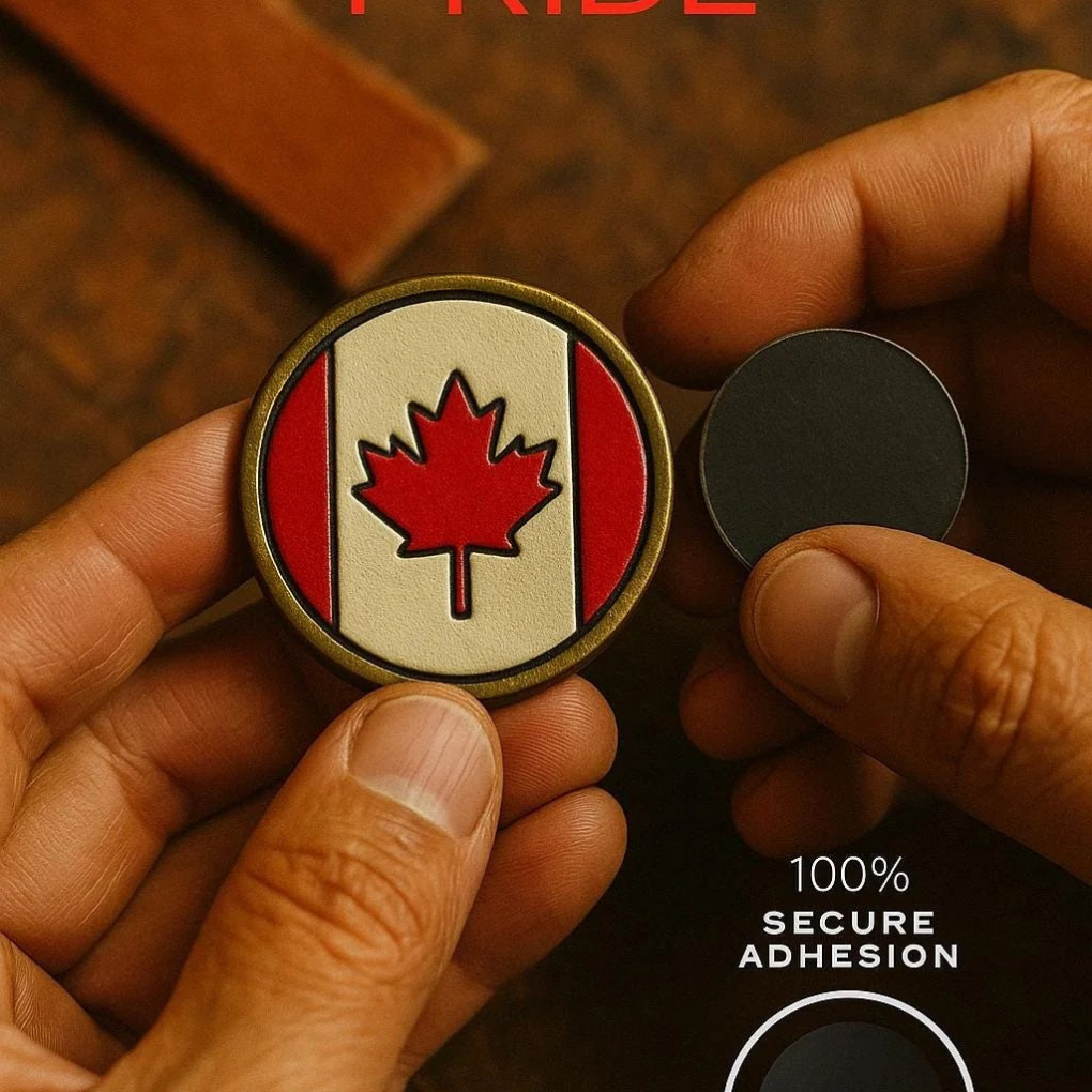 Handmade Leather Canadian Flag Magnet – Proudly Canadian