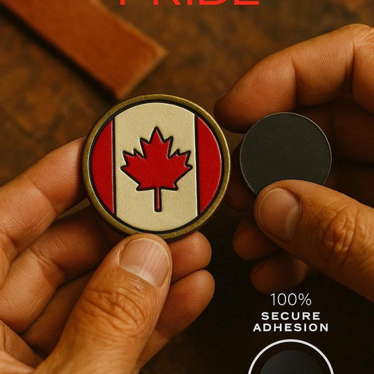 Handmade Leather Canadian Flag Magnet – Proudly Canadian