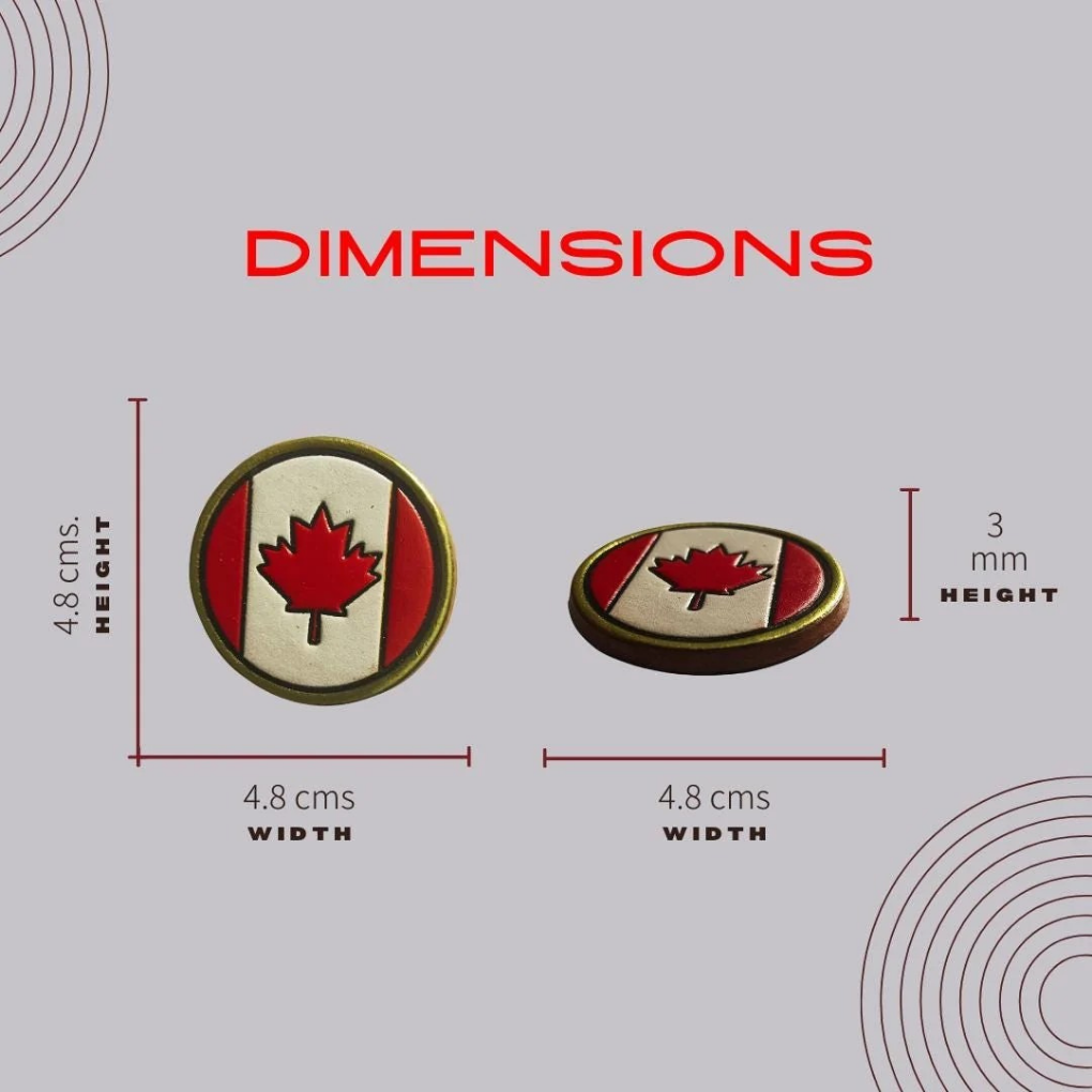 Handmade Leather Canadian Flag Magnet – Proudly Canadian