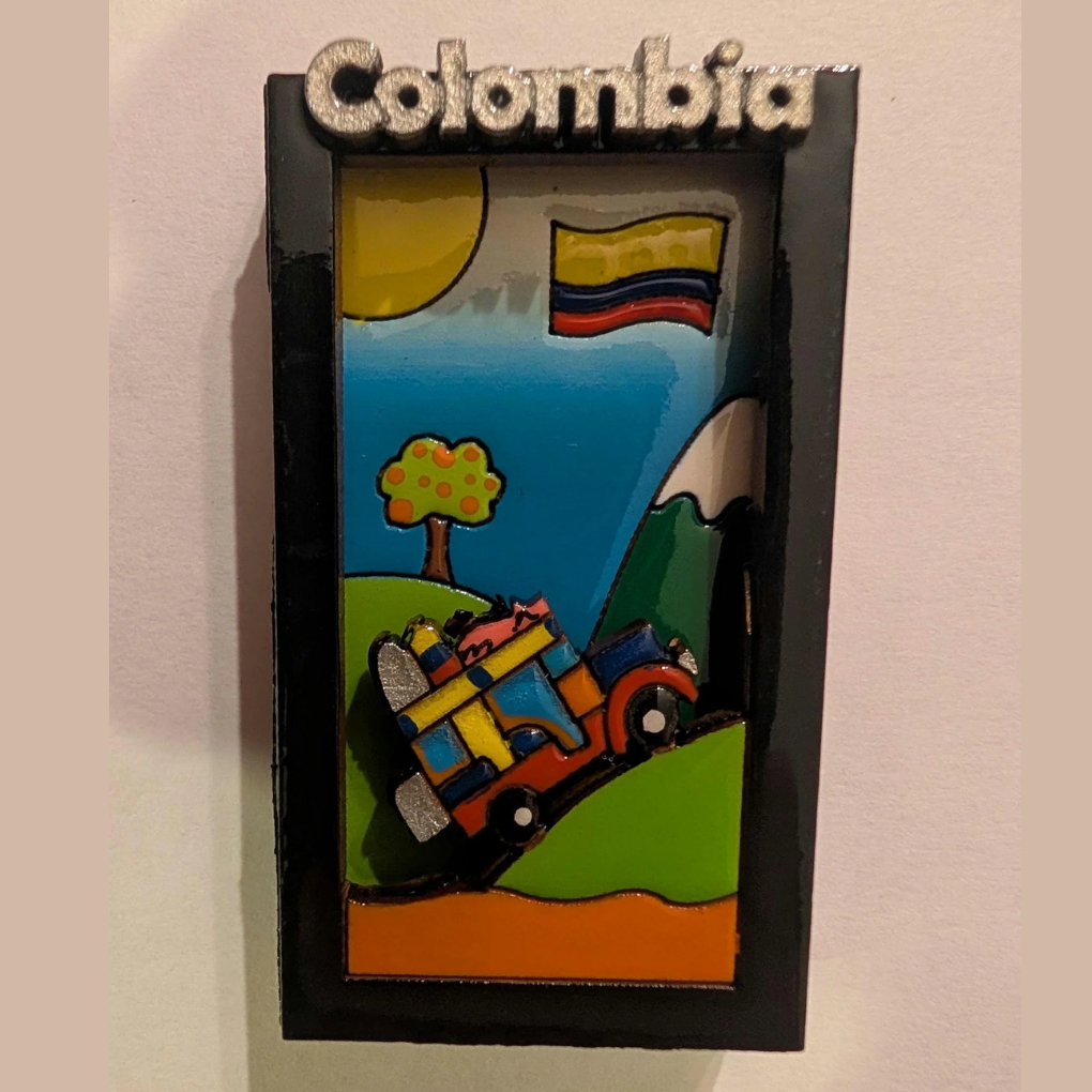 Handmade 3D Colombian Fridge Magnet – Folk Art Kitchen Decor