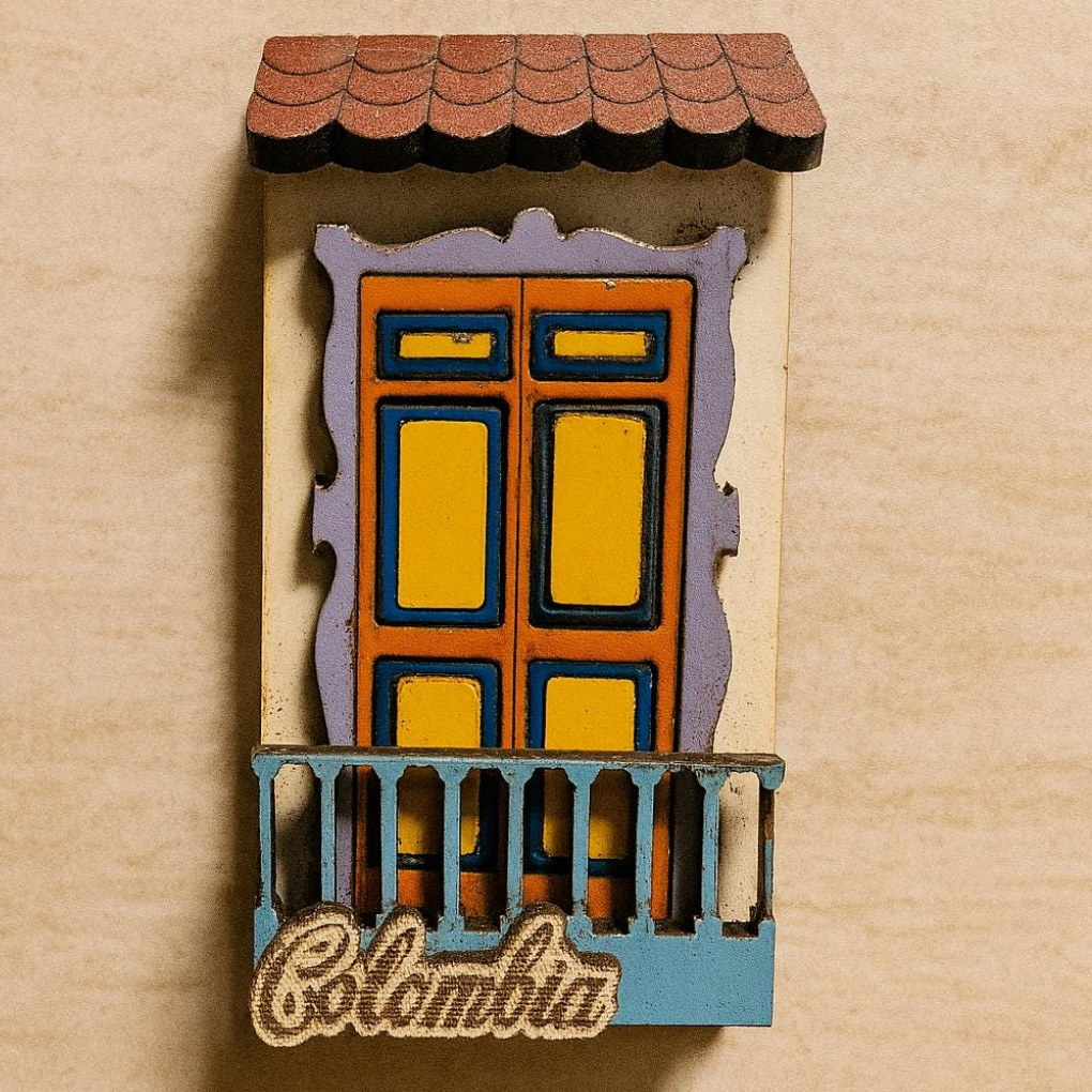 Handmade 3D Colombian Balcony Magnet | Salento Souvenir