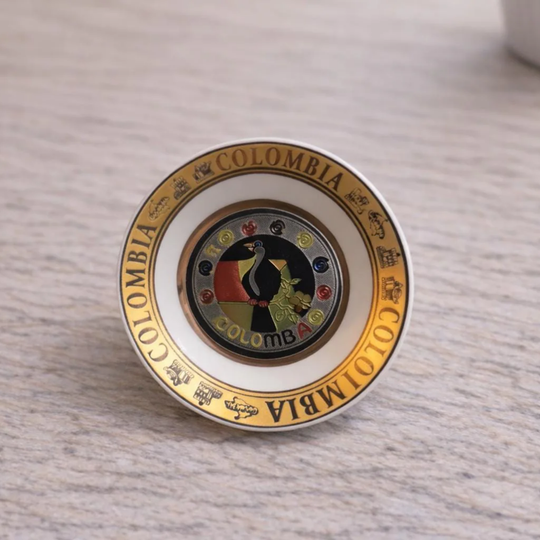 Handcrafted Colombian Porcelain Plate Magnet | Mini Folk Wall &amp; Fridge Decor