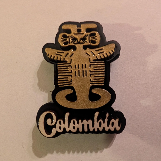 Handmade Colombian Fridge Magnet – Colorful Coffee Culture &amp; Mini Figures – Artisan Souvenir from Colombia