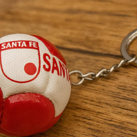 Santa Fe Soccer Ball Keychain Handmade