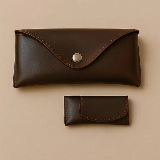 Handmade Leather Glasses Case – Protective Eyewear Pouch