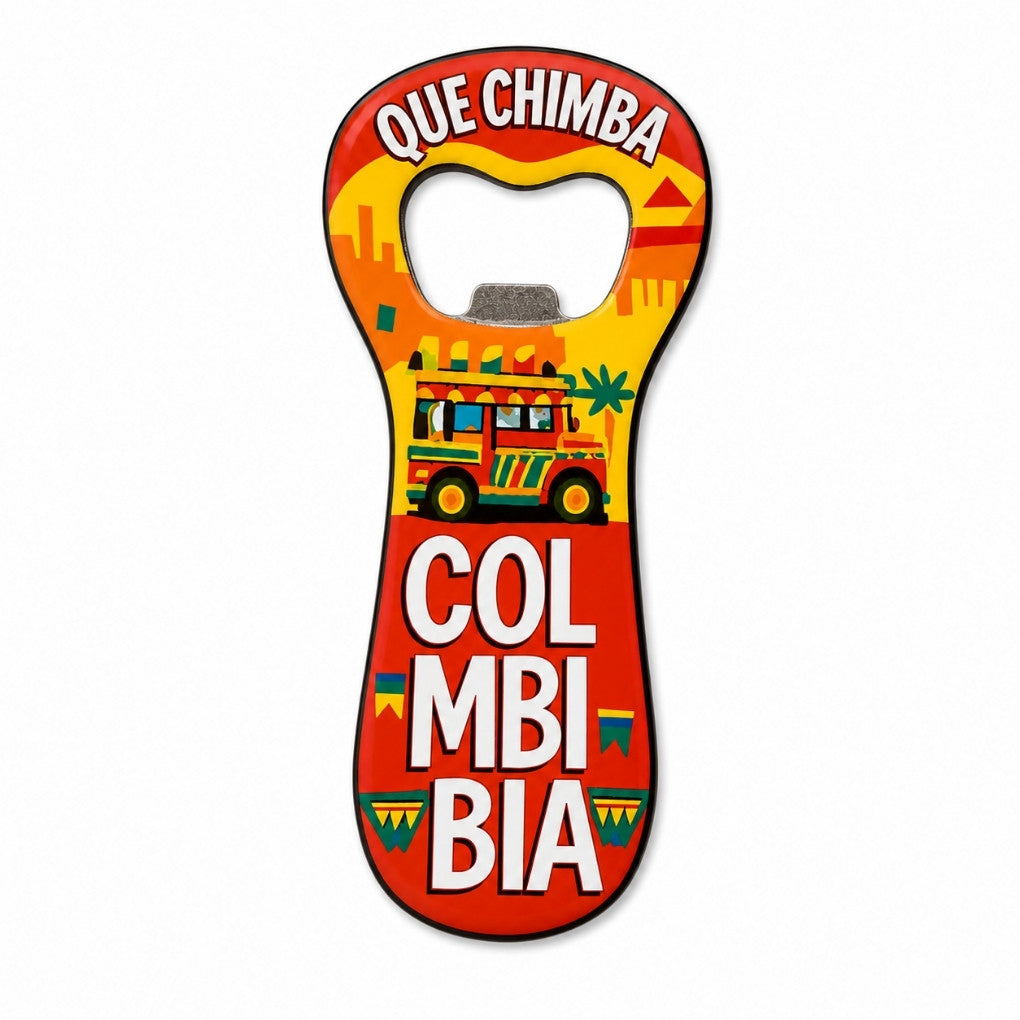 Handmade Colombian Bottle Opener Magnet – Folk Art Souvenir