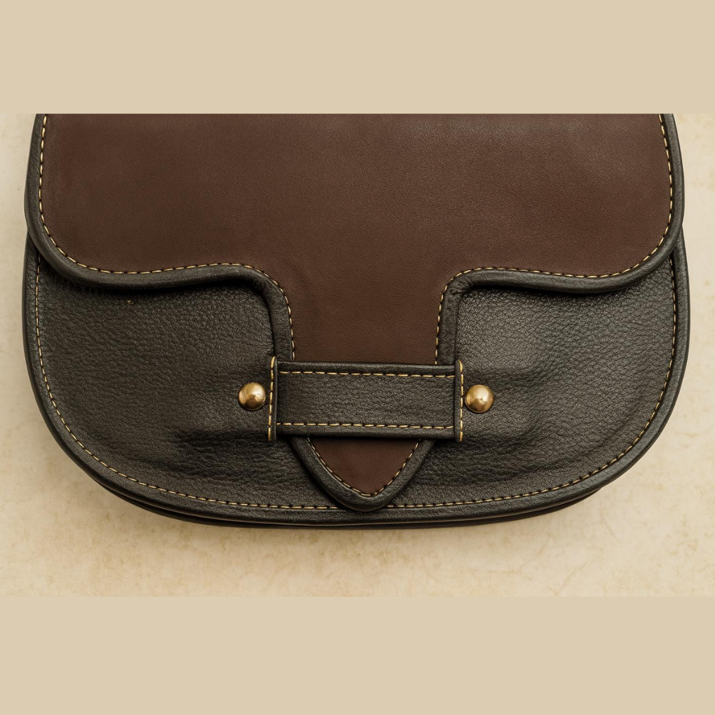 Handmade Leather Carriel Bag | Colombian Mola Art, Shoulder Bag