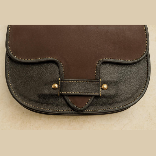 Handmade Leather Carriel Bag | Colombian Mola Art, Shoulder Bag