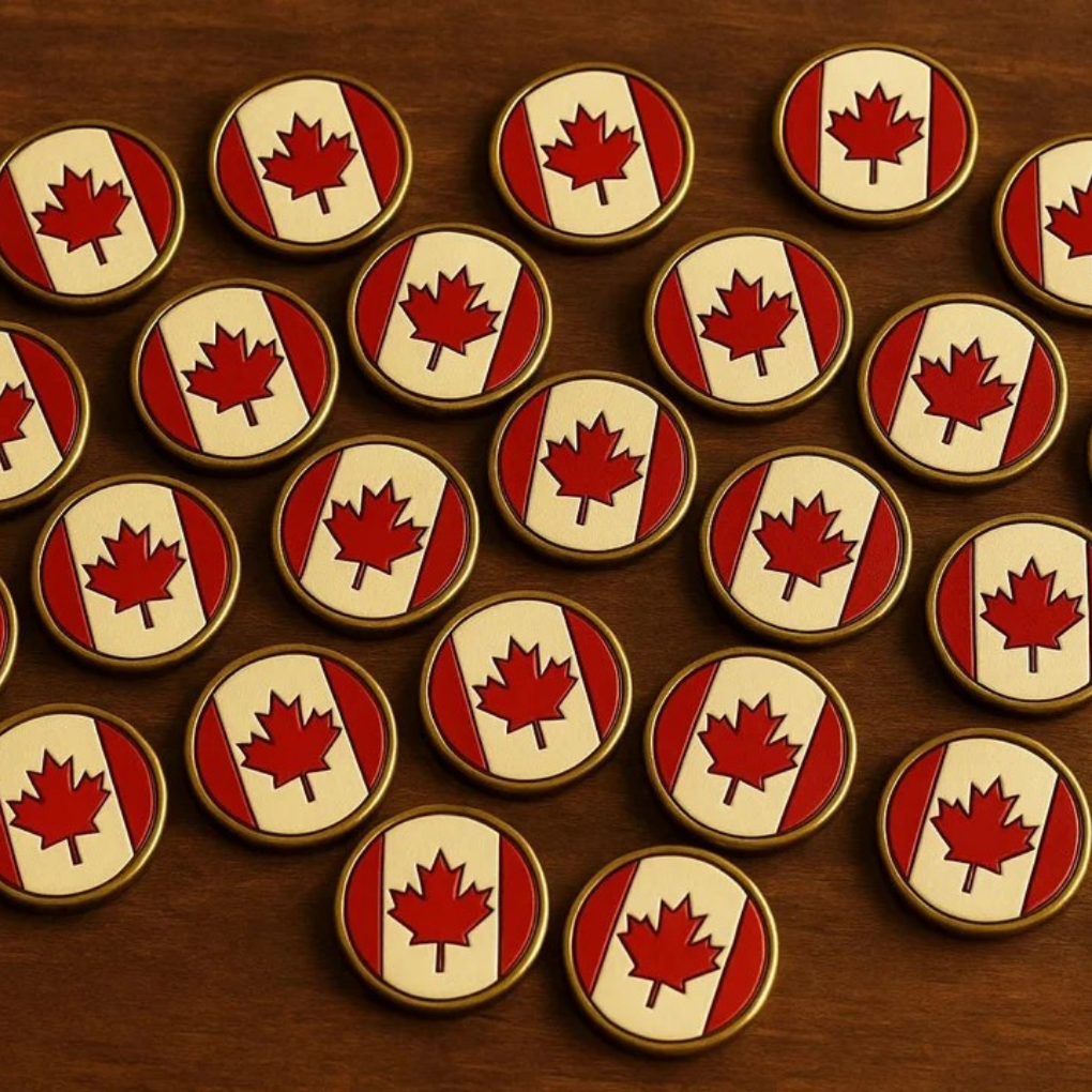 Handmade Leather Canadian Flag Magnet – Proudly Canadian