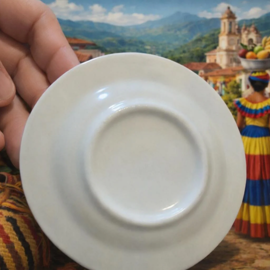 Handmade Colombian Chiva Porcelain Decorative Plate | Cultural Home Decor