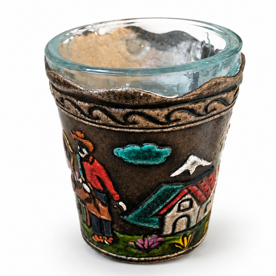 Colombian Leather Shot Glasses | Handmade Cultural Tequila Shot Glass Set – Barware Gift Souvenir