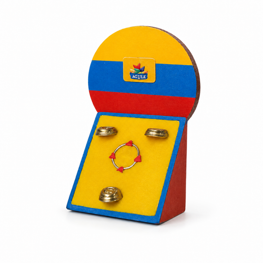 Mini Colombian Tejo Game – Handmade Folk Art Desk Decor