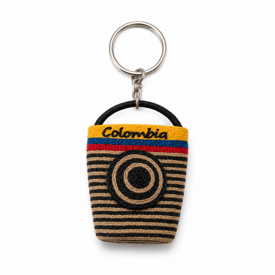 Handmade Colombian Mochila Keychain – Vallenato Bag Charm