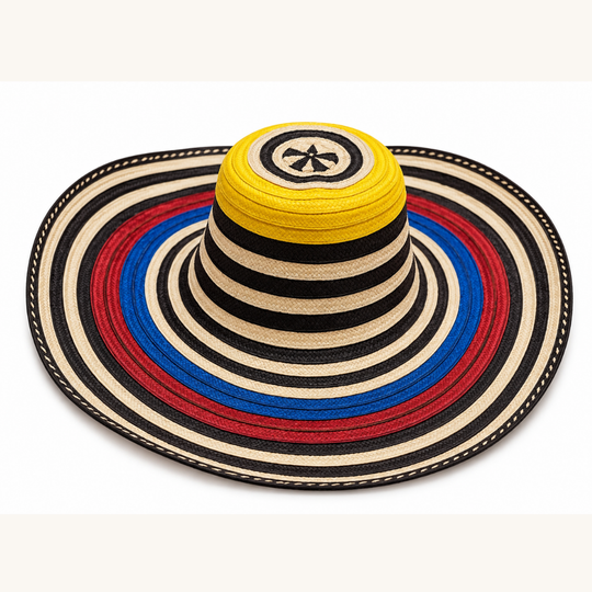 Colombian Vueltiao Hat Handmade | Caña Flecha Straw Hat | Traditional Sombrero