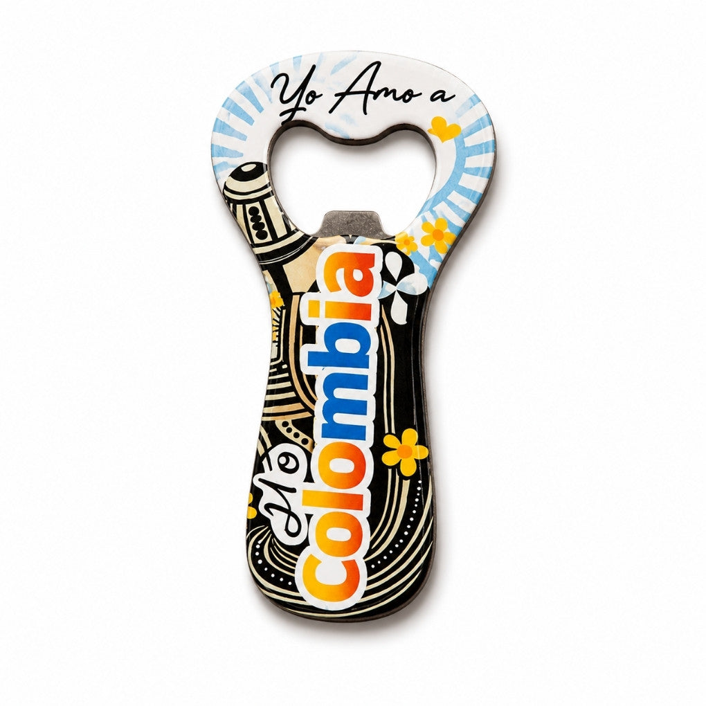 Handmade Colombian Bottle Opener Magnet – Folk Art Souvenir