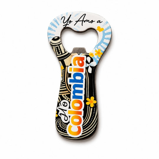 Handmade Colombian Bottle Opener Magnet – Folk Art Souvenir
