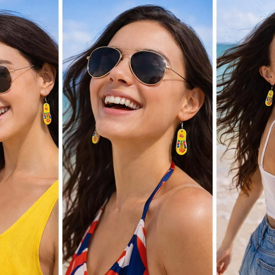 Funny Flip Flop Earrings | Colorful Summer Jewelry | Beach Vacation Earrings | Fun Gift for Her