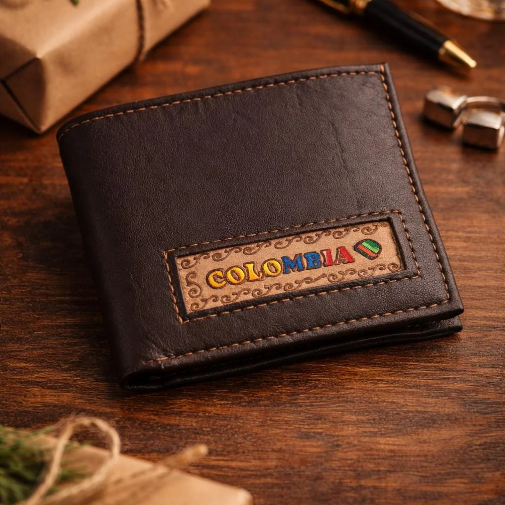Colombian Leather Wallet for Men | Handmade Bifold | Unique Travel Souvenir | Artisan Gift for Him