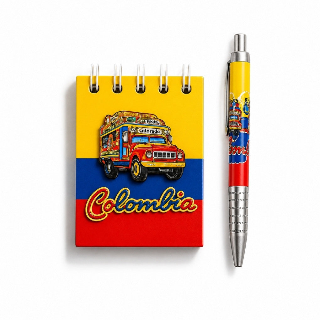 Handmade Colombian Magnetic Notepad Set – Chiva &amp; Sombrero Vueltiao Mini Pads