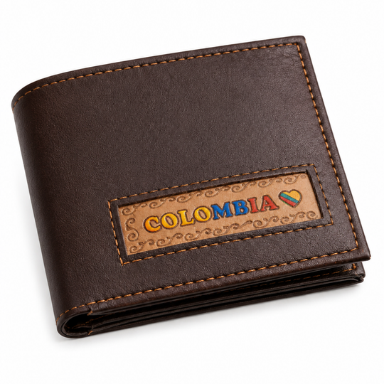 Colombian Leather Wallet for Men | Handmade Bifold | Unique Travel Souvenir | Artisan Gift for Him