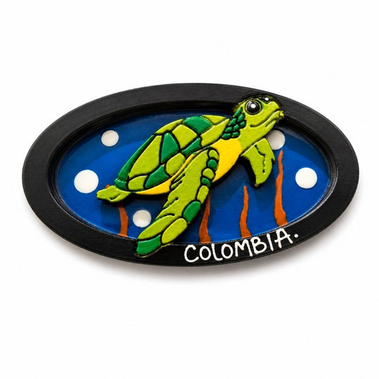 3D Colombian Refrigerator Magnet | Handmade Wood Fridge Decor Co024