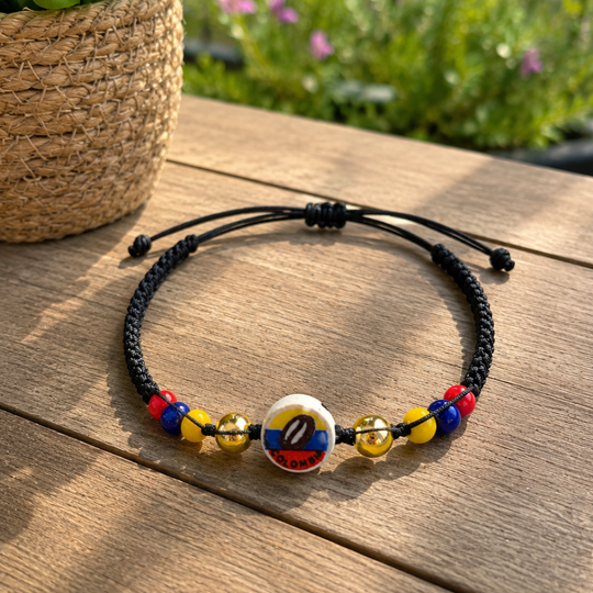Handmade Colombian Charm Bracelet | Adjustable Friendship Bracelet | Colombia Symbol Collection