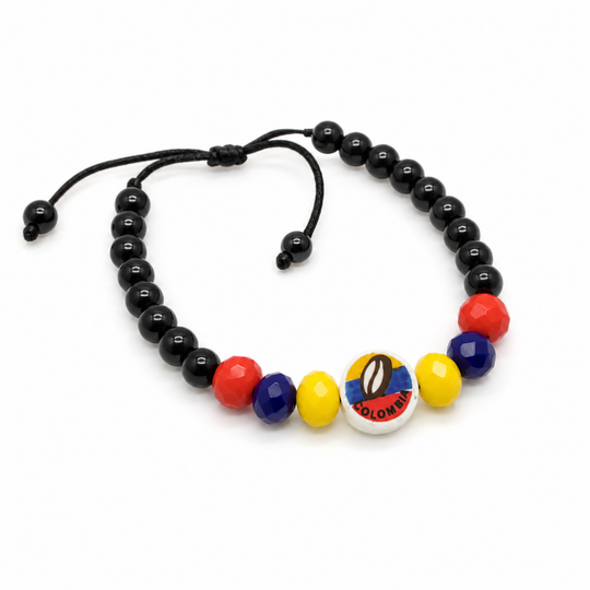 Handmade Colombian Vueltiao Hat Bracelet | Adjustable Colombia Flag Bracelet | Artisan Souvenir Gift