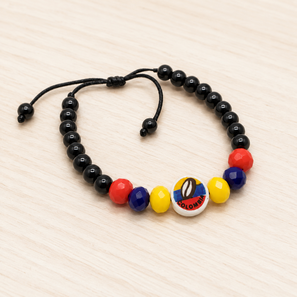Handmade Colombian Vueltiao Hat Bracelet | Adjustable Colombia Flag Bracelet | Artisan Souvenir Gift