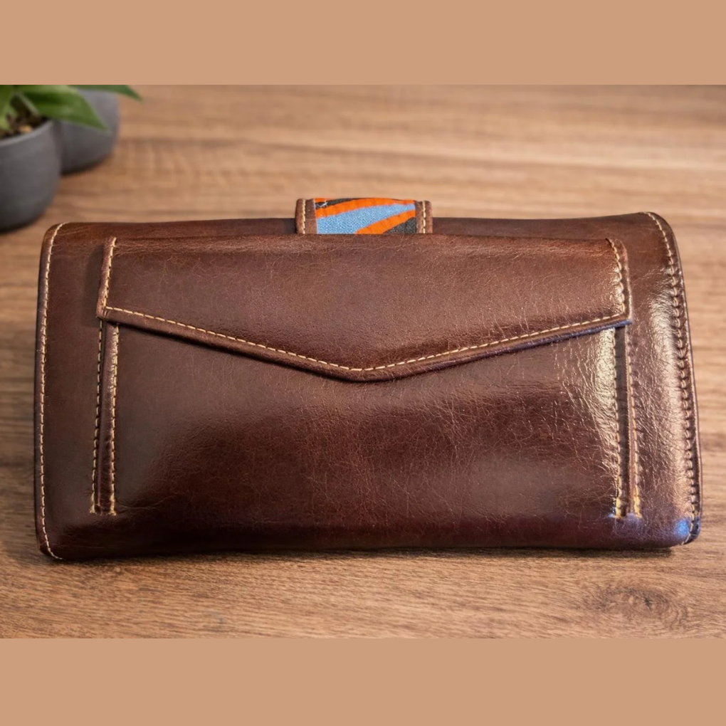 Handmade Leather Mola Wallet for Women