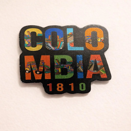 Colombia Reflective Magnet – Shiny Adhesive Fridge Magnet with Colombian Flag