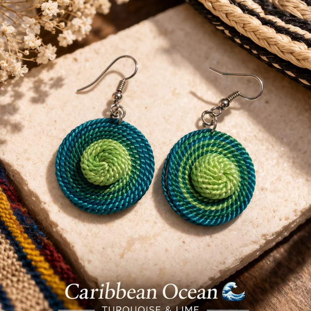 Colombian Handmade Earrings | Vueltiao Hat Inspired | Boho Statement Jewelry | Artisan Gift for Women