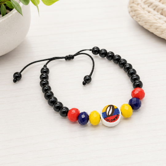 Handmade Colombian Vueltiao Hat Bracelet | Adjustable Colombia Flag Bracelet | Artisan Souvenir Gift