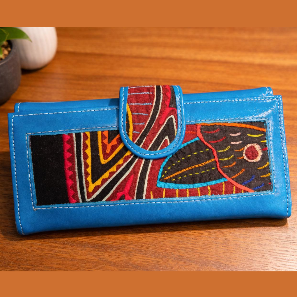 Handmade Leather Mola Wallet for Women