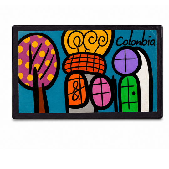 Hand-Painted Colombian Landscape Fridge Magnet