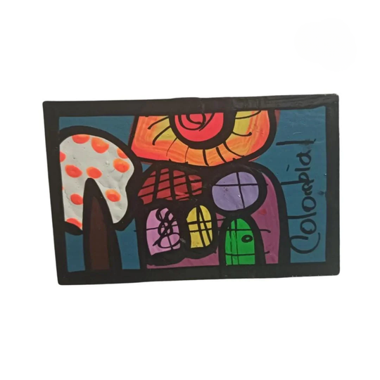Handmade Colombian Landscape Fridge Magnet – Colorful Art Souvenir