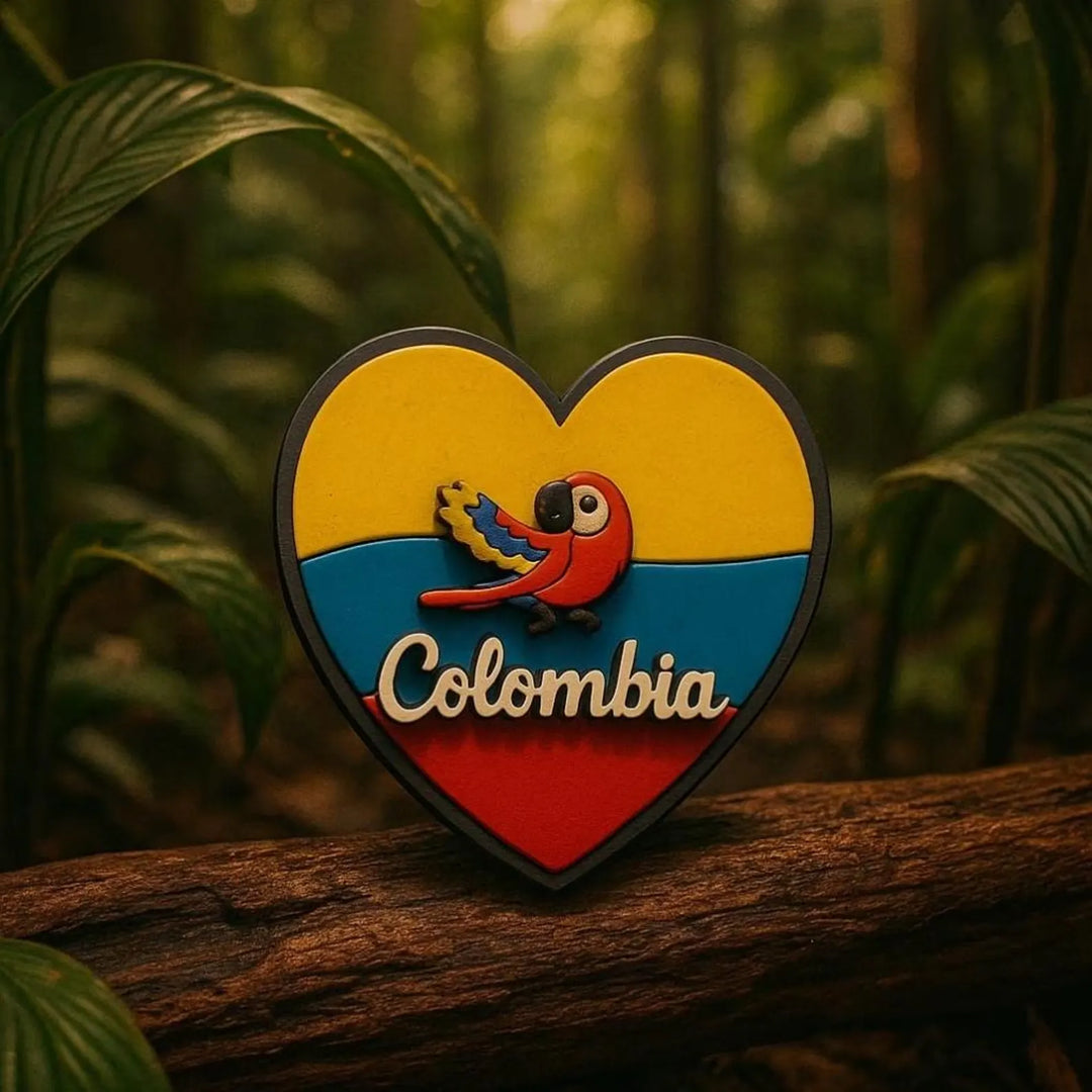 Handmade Colombia Heart Fridge Magnet | Colombian Souvenir Gift