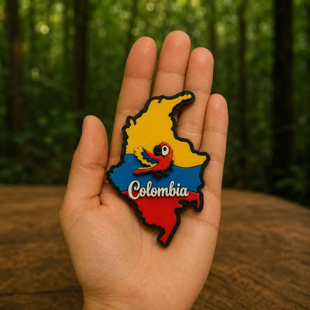 Handmade Colombia Map Fridge Magnet – Colombian Cultural Icon Collection