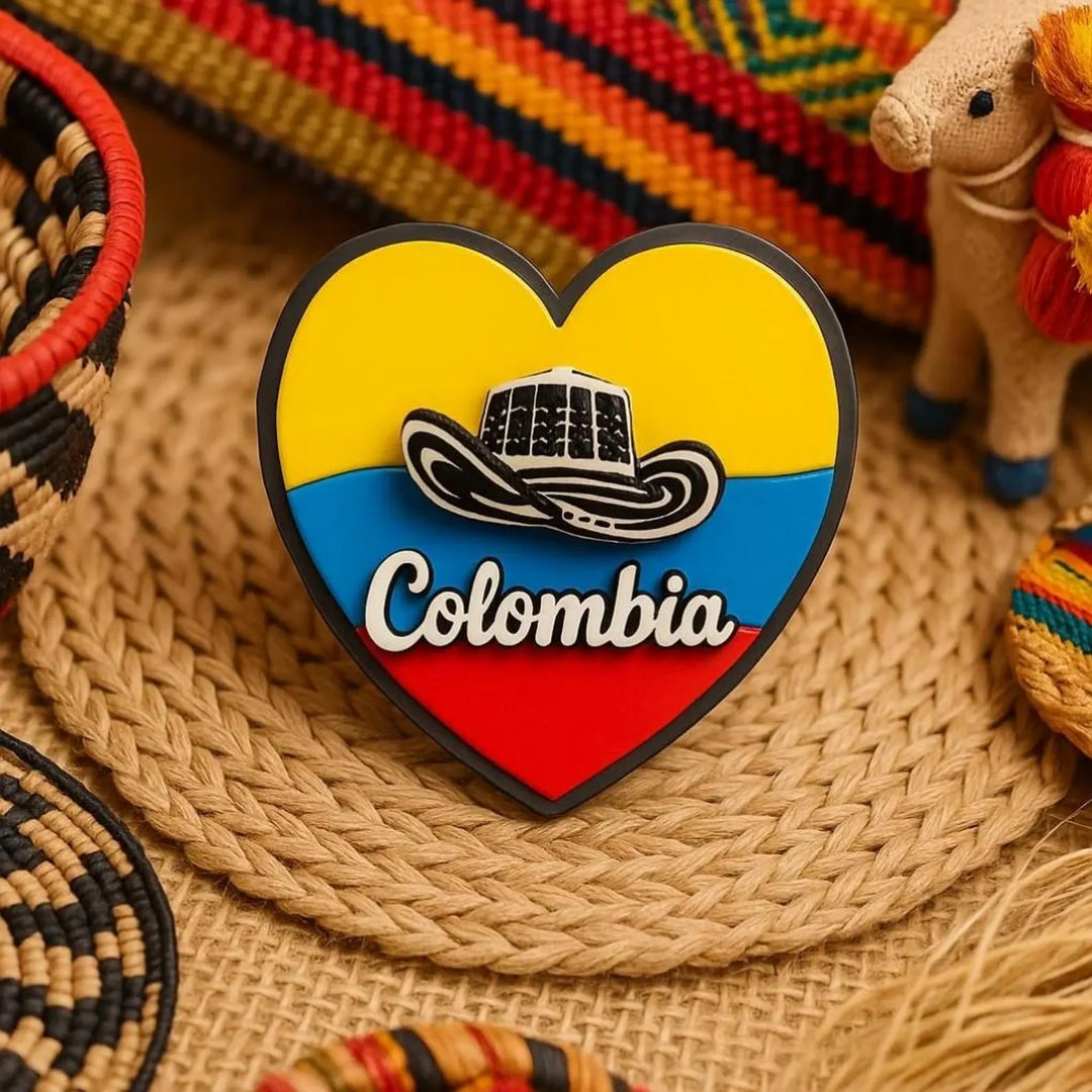 Handmade Colombia Heart Fridge Magnet | Colombian Souvenir Gift