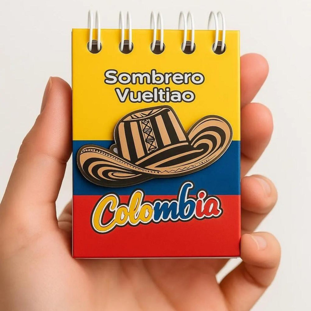 Handmade Colombian Magnetic Notepad Set – Chiva & Sombrero Vueltiao Mini Pads