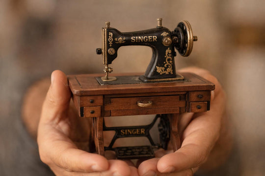 Mini Wooden Sewing Machine Gift – Vintage Handmade Keepsake for Sewing Lovers | Colombian Artisan Decor